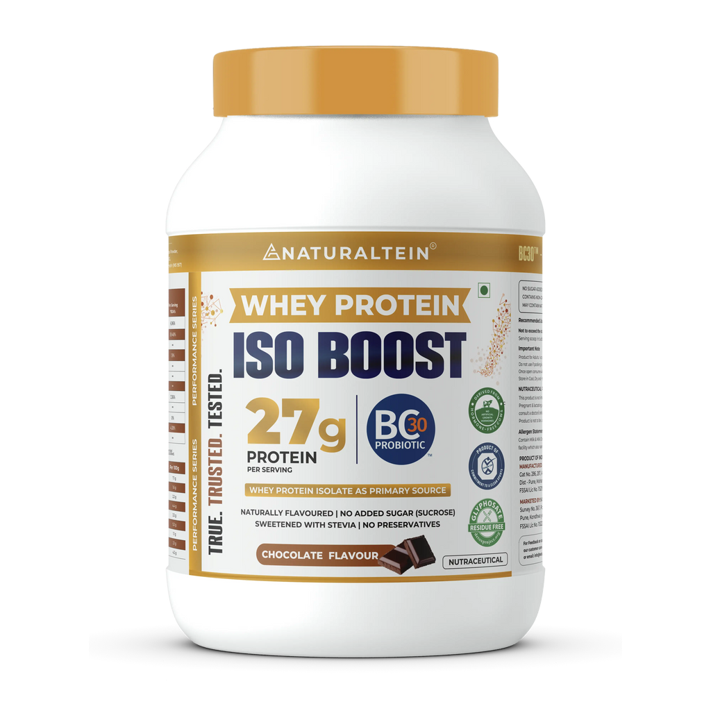 NATURALTEIN 100% Natural Whey Protein ISO BOOST