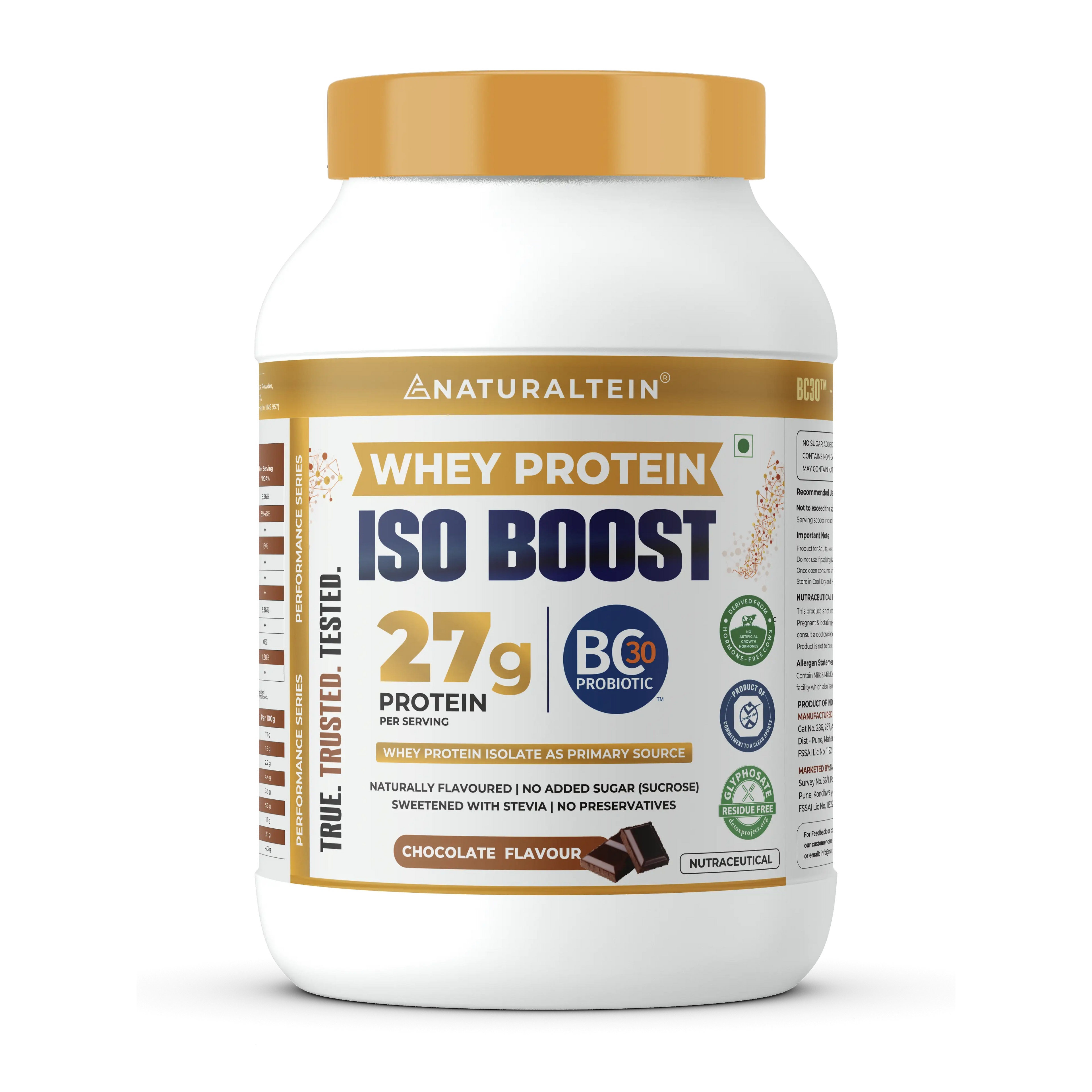 NATURALTEIN 100% Natural Whey Protein ISO BOOST