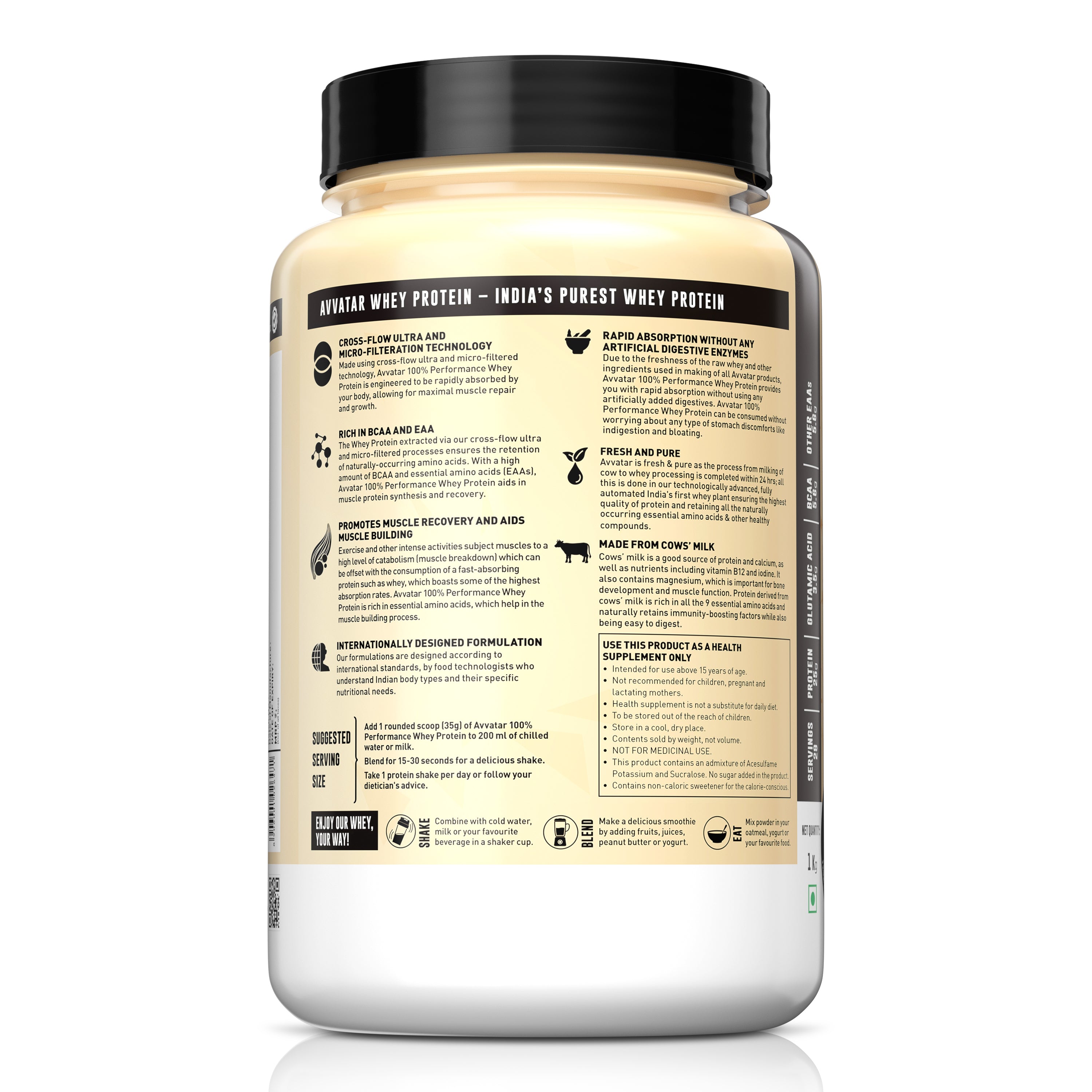 Avvatar 100% Performance Whey | 1 Kg |