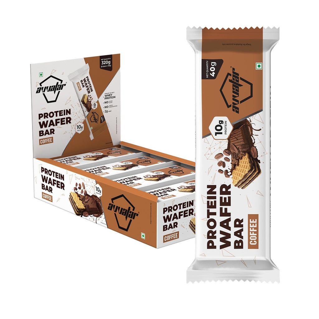 Avvatar Protein Wafer Bar | 320G | Coffee Flavour | (8X40g)