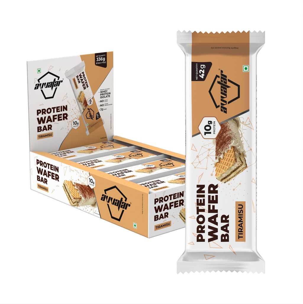 Avvatar Protein Wafer Bar | 336G | Tiramisu Flavour | (8X42g)