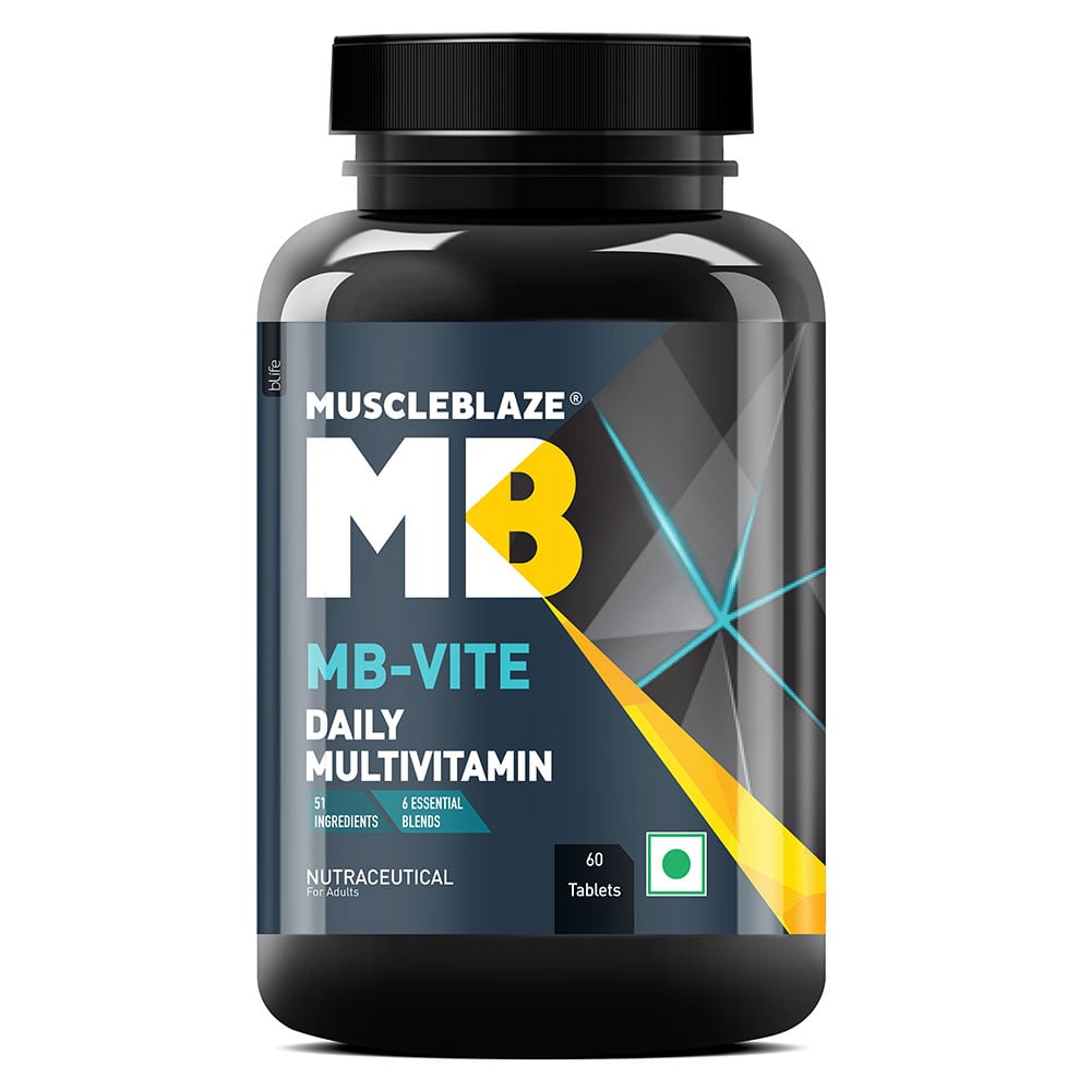 MuscleBlaze MB-VITE Daily Multivitamin, for Enhanced Energy, Stamina & Gut Health Main image