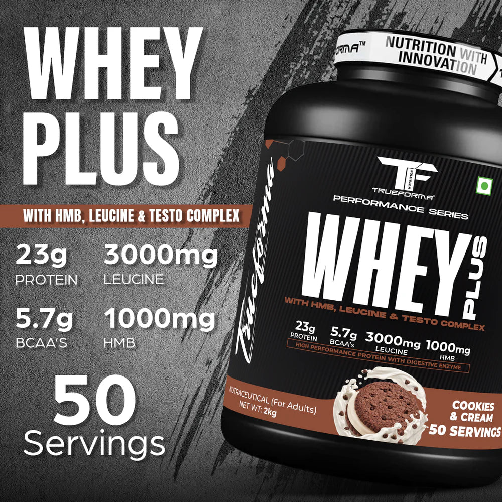 Trueforma® Whey+ Protein with HMB, Leucine, Ginseng & Tribulus