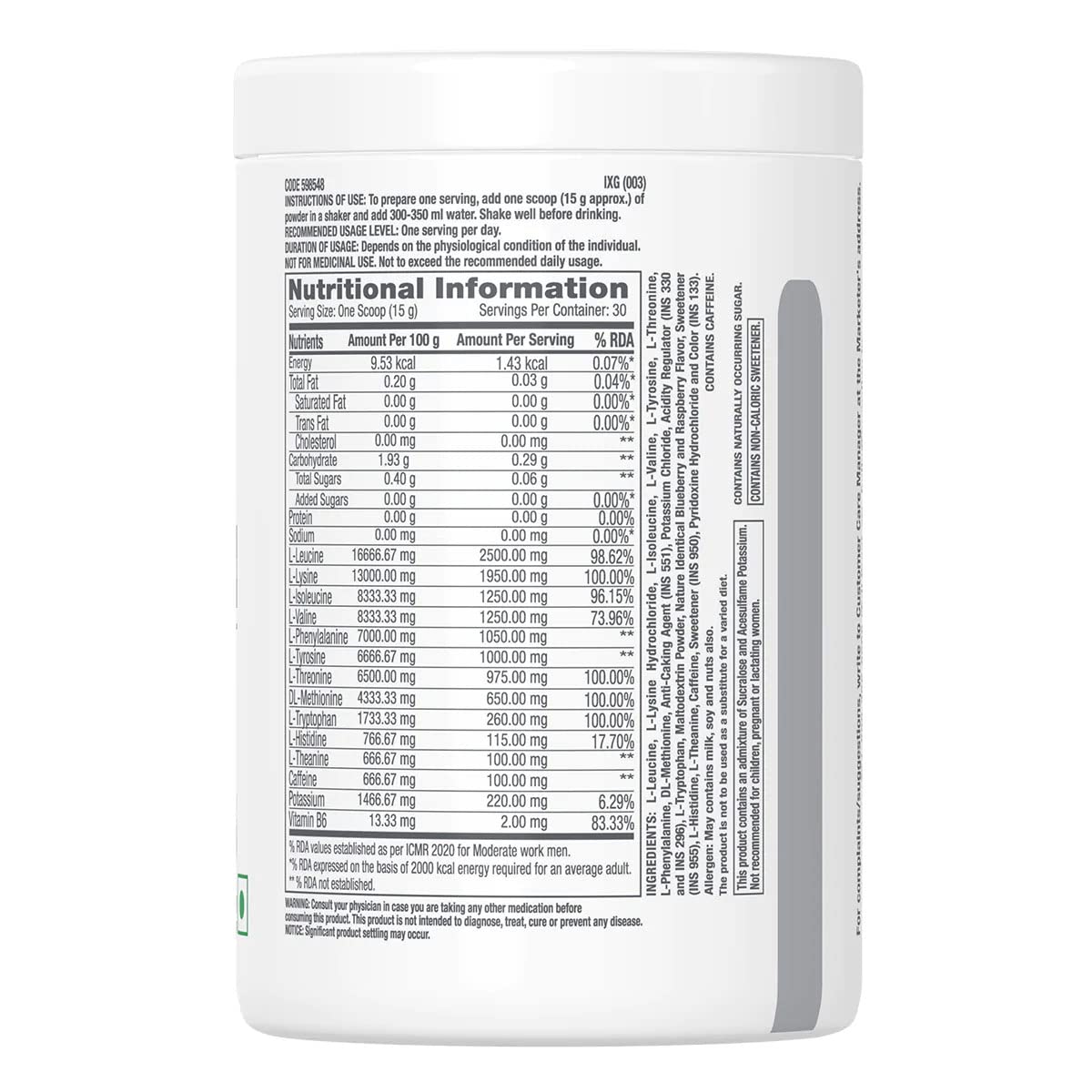 GNC Pro Performance Essential Amino Complete30 Servings Secondary image