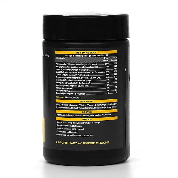 MuscleBlaze T-Surge Black (90 Tablets) | Testosterone Booster for Men Secondary image