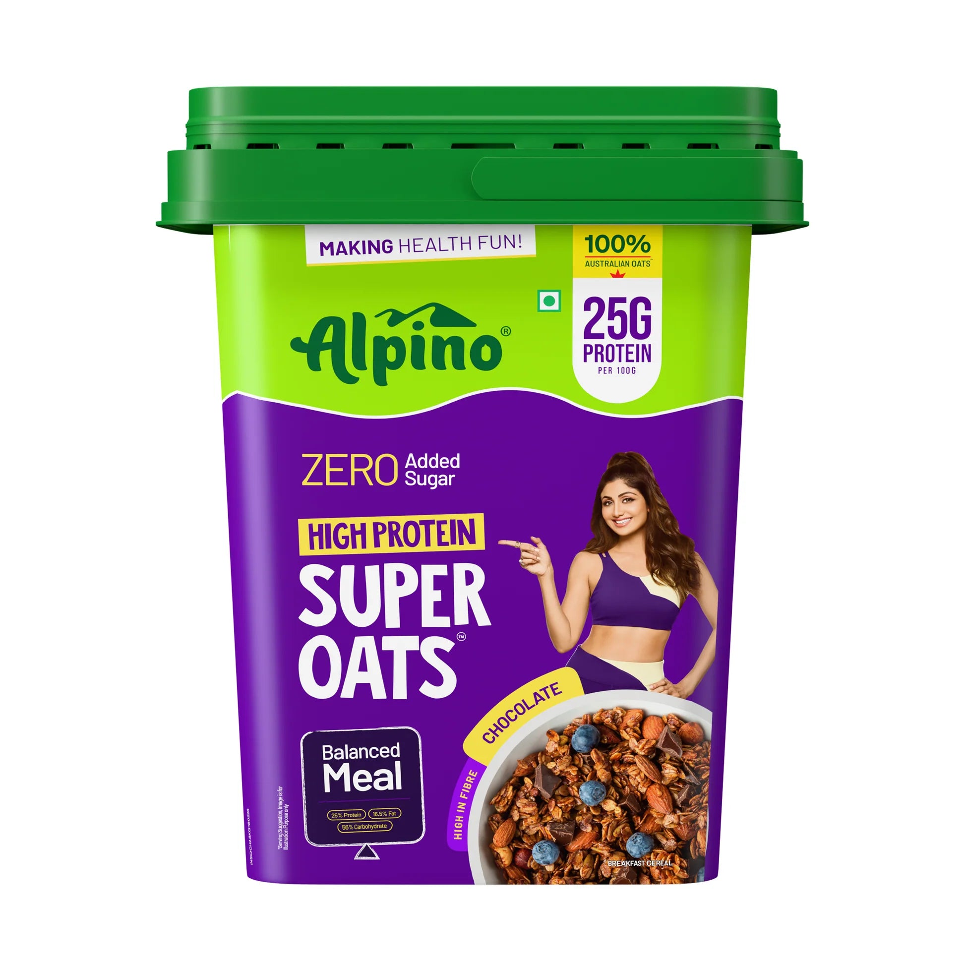 ALPINO 25 Gram High Protein Super Oats Chocolate