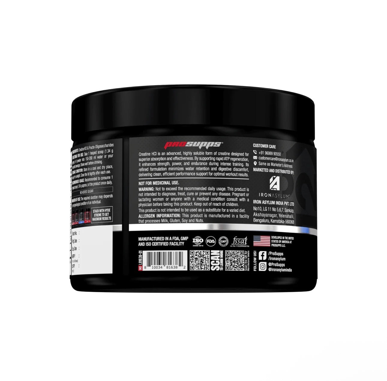 Prosupps Creatine HCL | Fast Absorption Creatine for Strength & Performance
