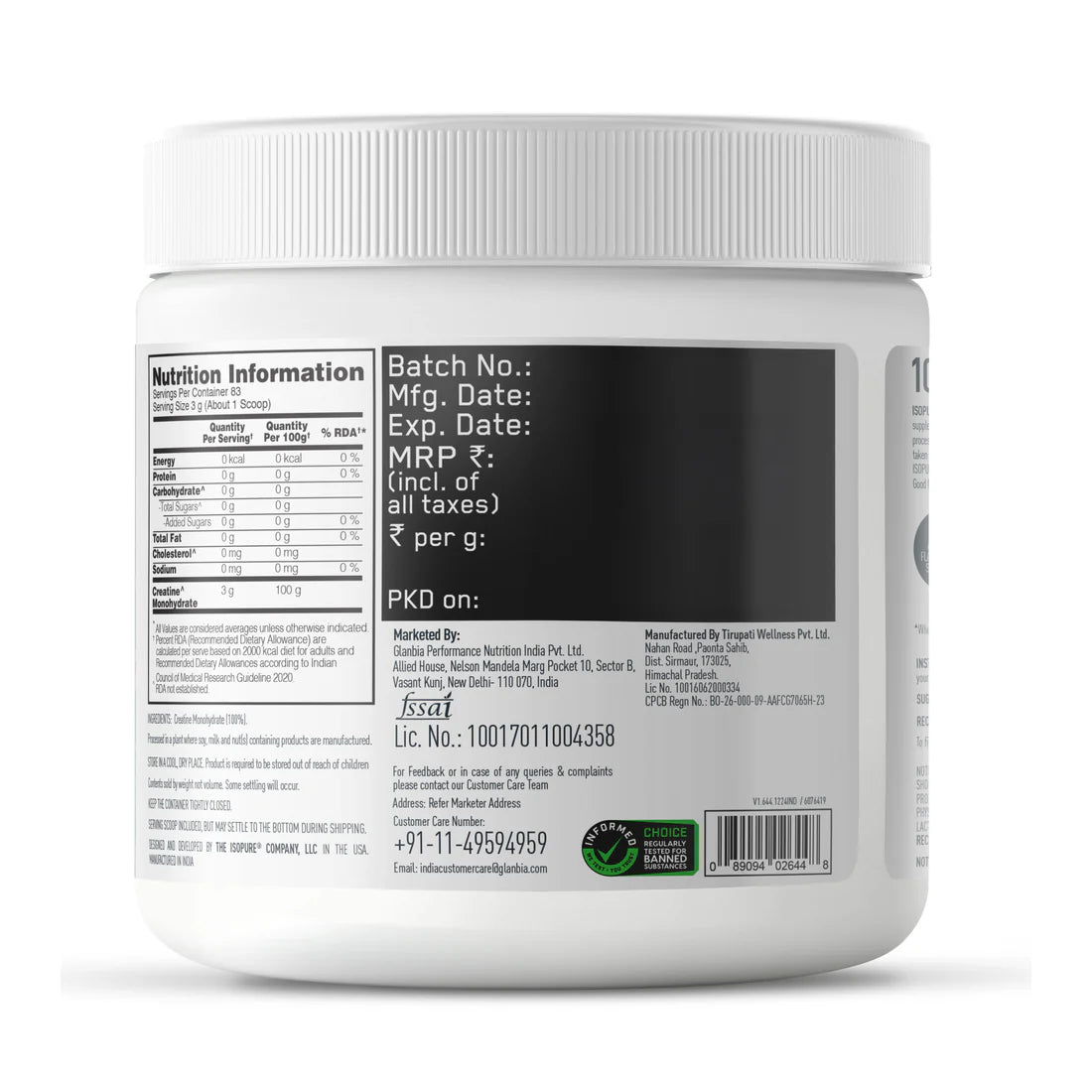 ISOPURE CREATINE