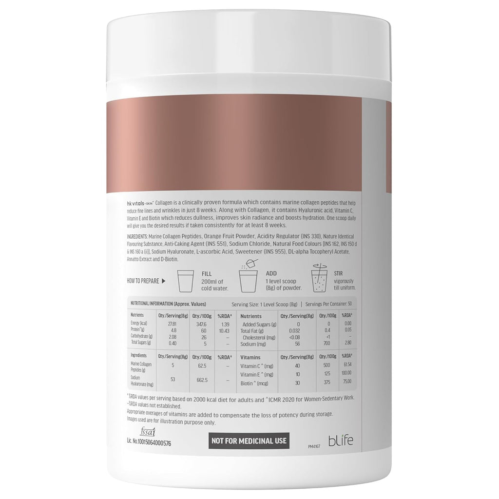 hk vitals Skin Radiance Marine Collagen (Orange, 200g)