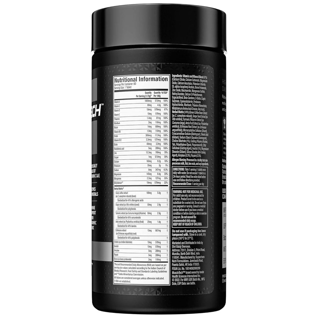 MUSCLETECH MULTIVITAMIN
