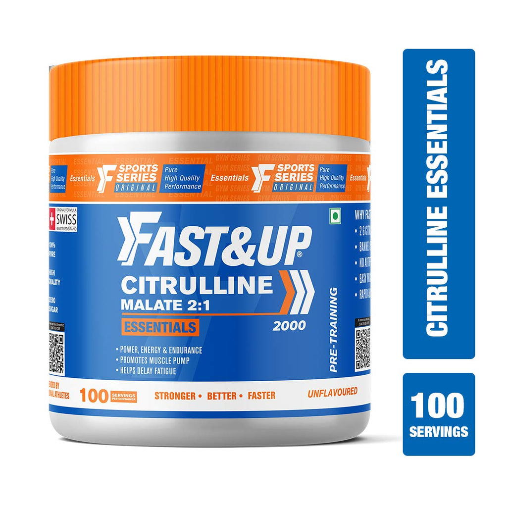 Fast&Up Citrulline (100 Servings) Citrulline Malate  (Unflavored,Pack of 200 gm Powder)