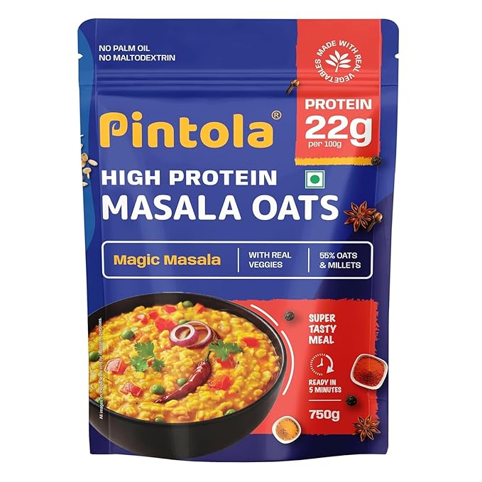 Pintola 22g High Protein Masala Oats 400g, Magic Masala