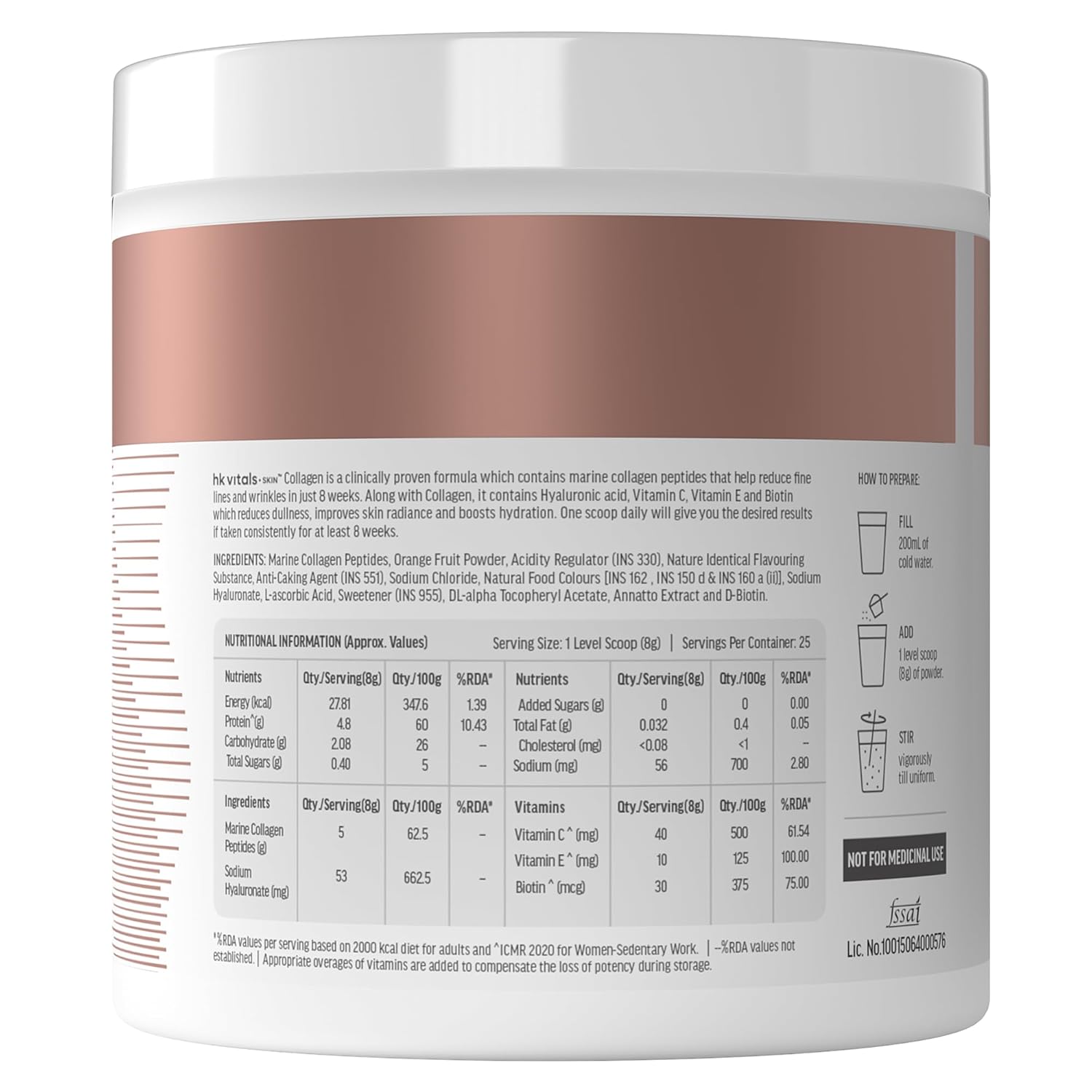 hk vitals Skin Radiance Marine Collagen (Orange, 200g)