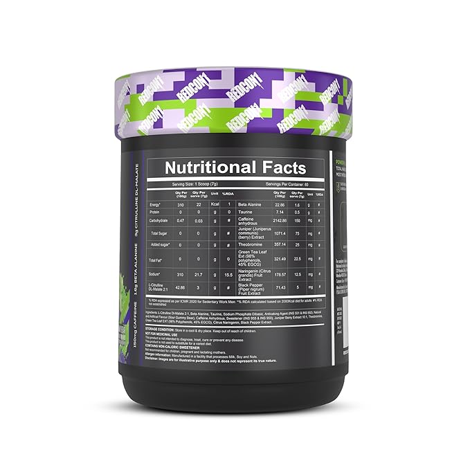Redcon1 Total War - Pre Workout, 60 Servings (Sour Peach Rings)