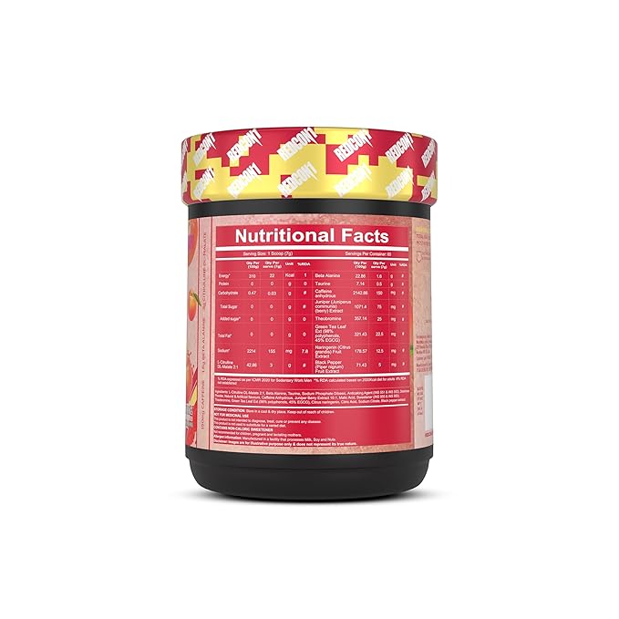 Redcon1 Total War - Pre Workout, 60 Servings (Sour Peach Rings)