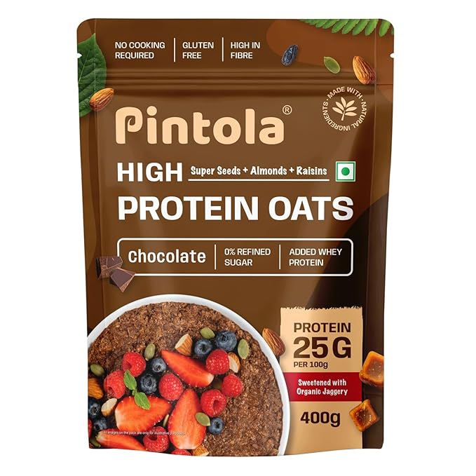 PINTOLA 25g High Protein Oats 1kg, Dark Chocolate