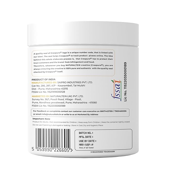 NATURALTEIN Creatine Monohydrate (Creapure®) – 150 g