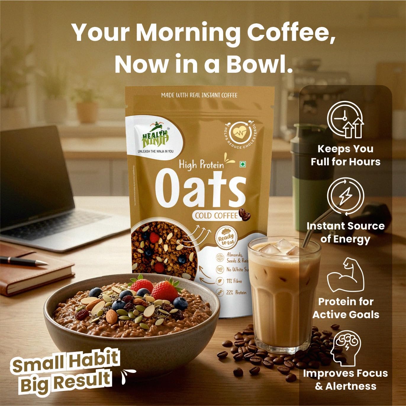 Health Ninja Dark Chocolate Oats 900 gm