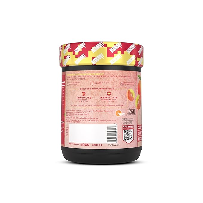 Redcon1 Total War - Pre Workout, 60 Servings (Sour Peach Rings)