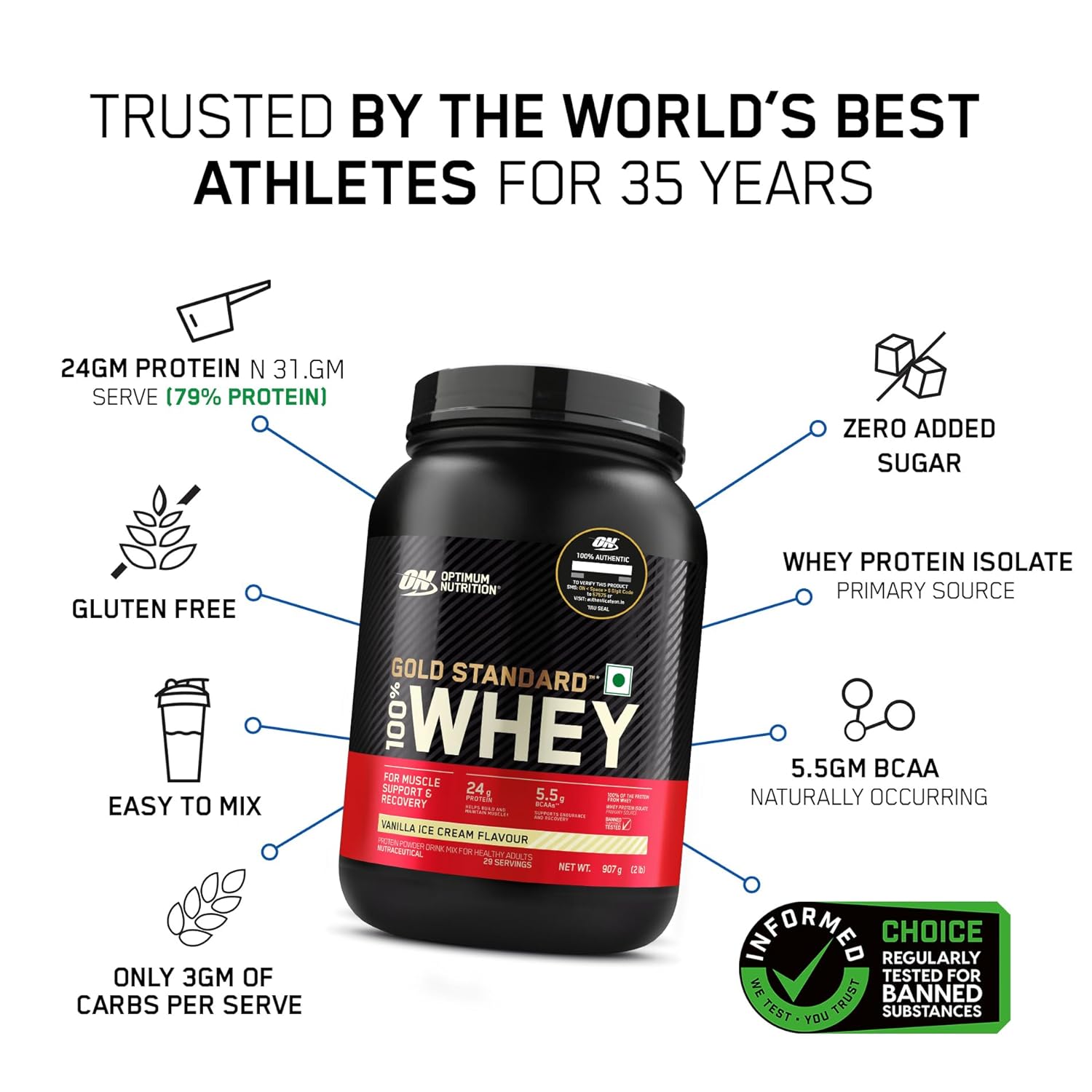 Gold Standard 100% Whey Protein Powder