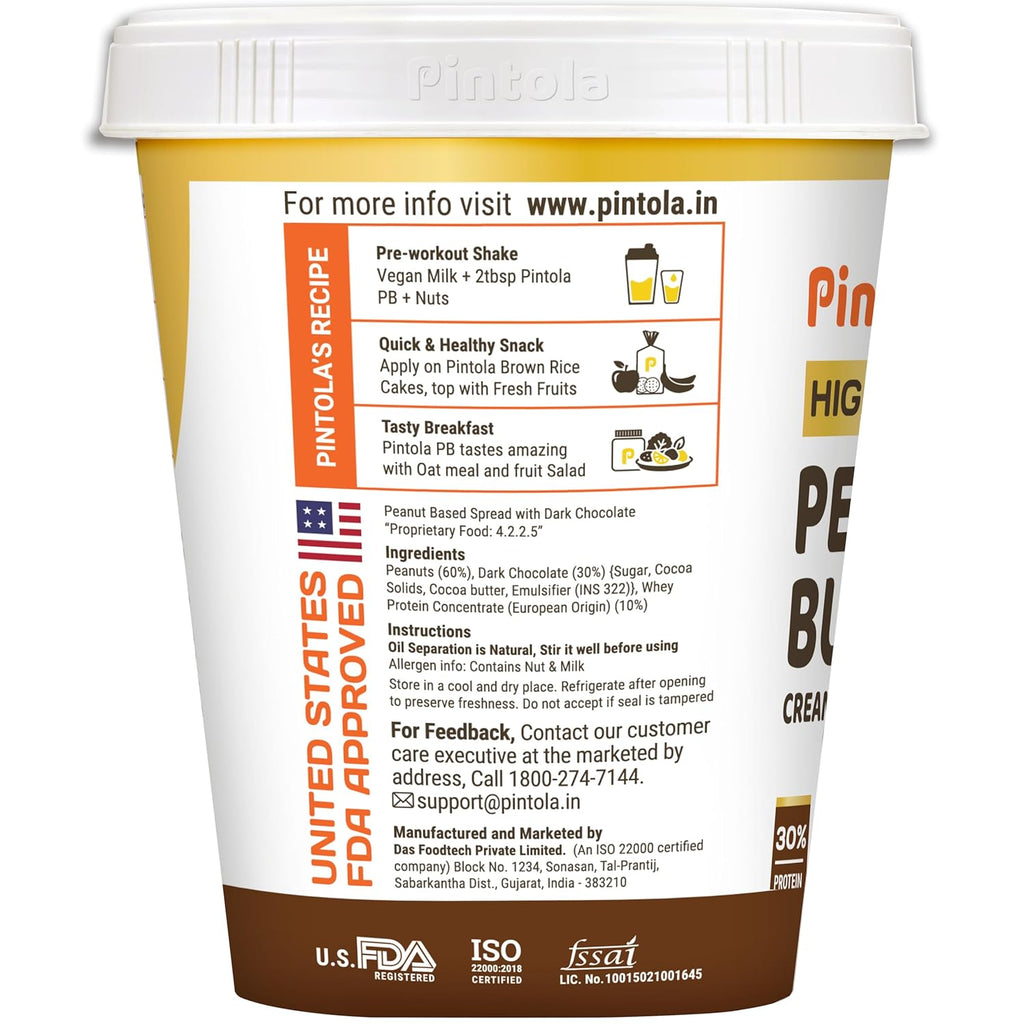 PINTOLA High Protein Peanut Butter Chocolate Flavour Crunchy 510g