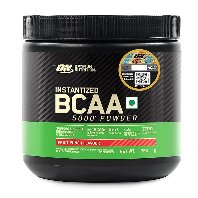 Optimum Nutrition BCAA, 5g BCAAs in 2:1:1 Ratio, 30 serving,(250gm, Green Apple)