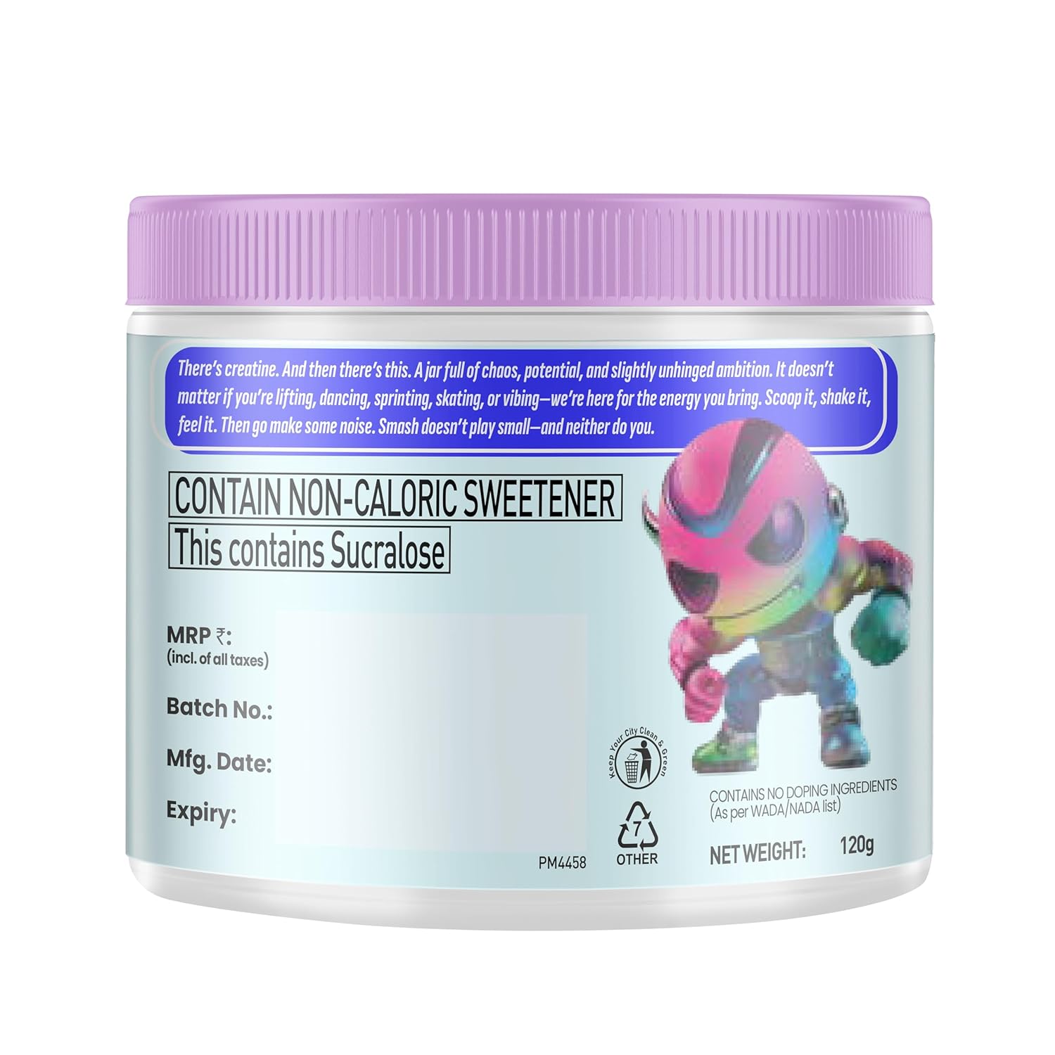 SMASH Micronised Creatine Monohydrate Powder (30 Servings, 120g) Secondary image