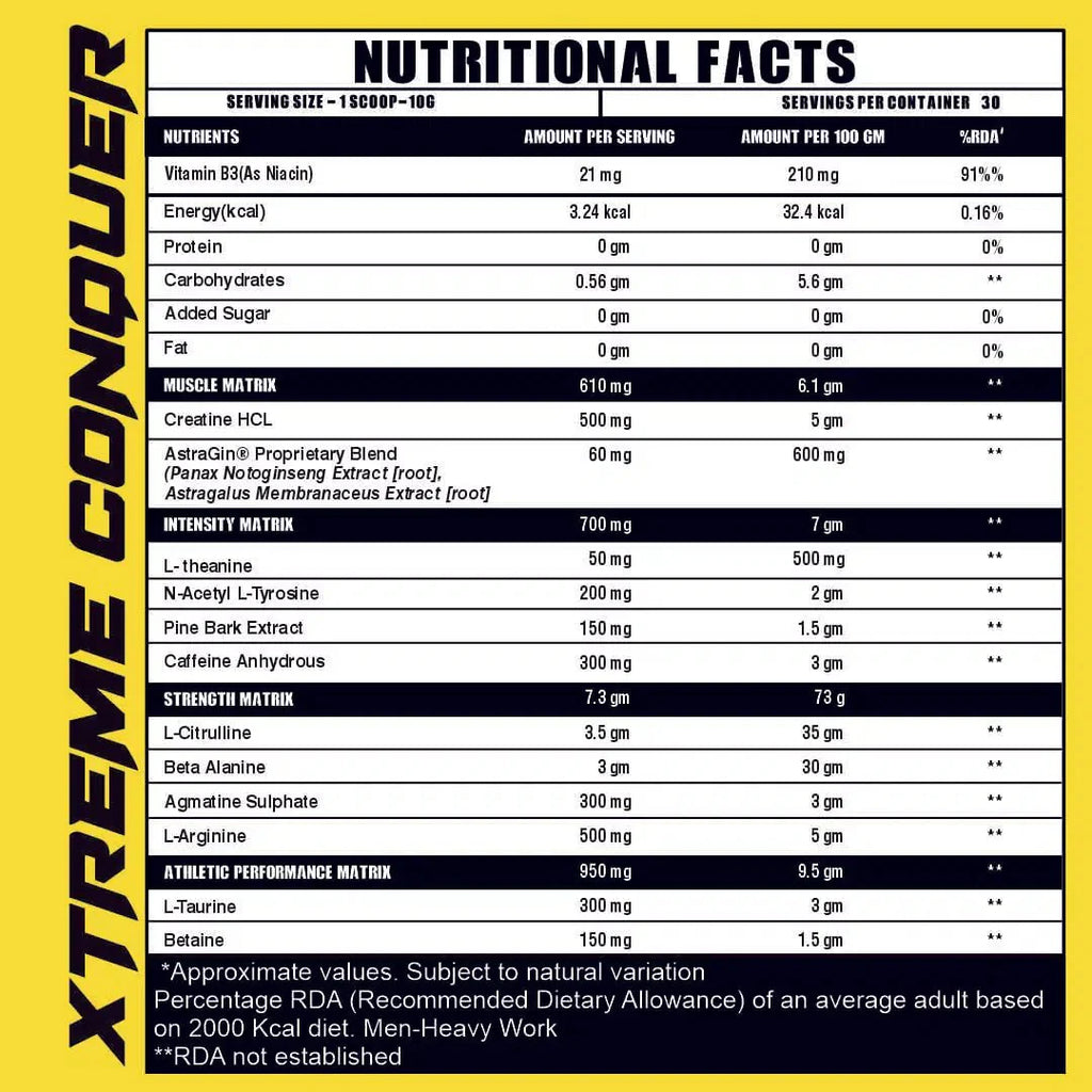 Ripped Up Nutrition Conquer Xtreme Pre-workout