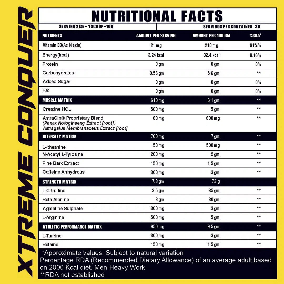 Ripped Up Nutrition Conquer Xtreme Pre-workout