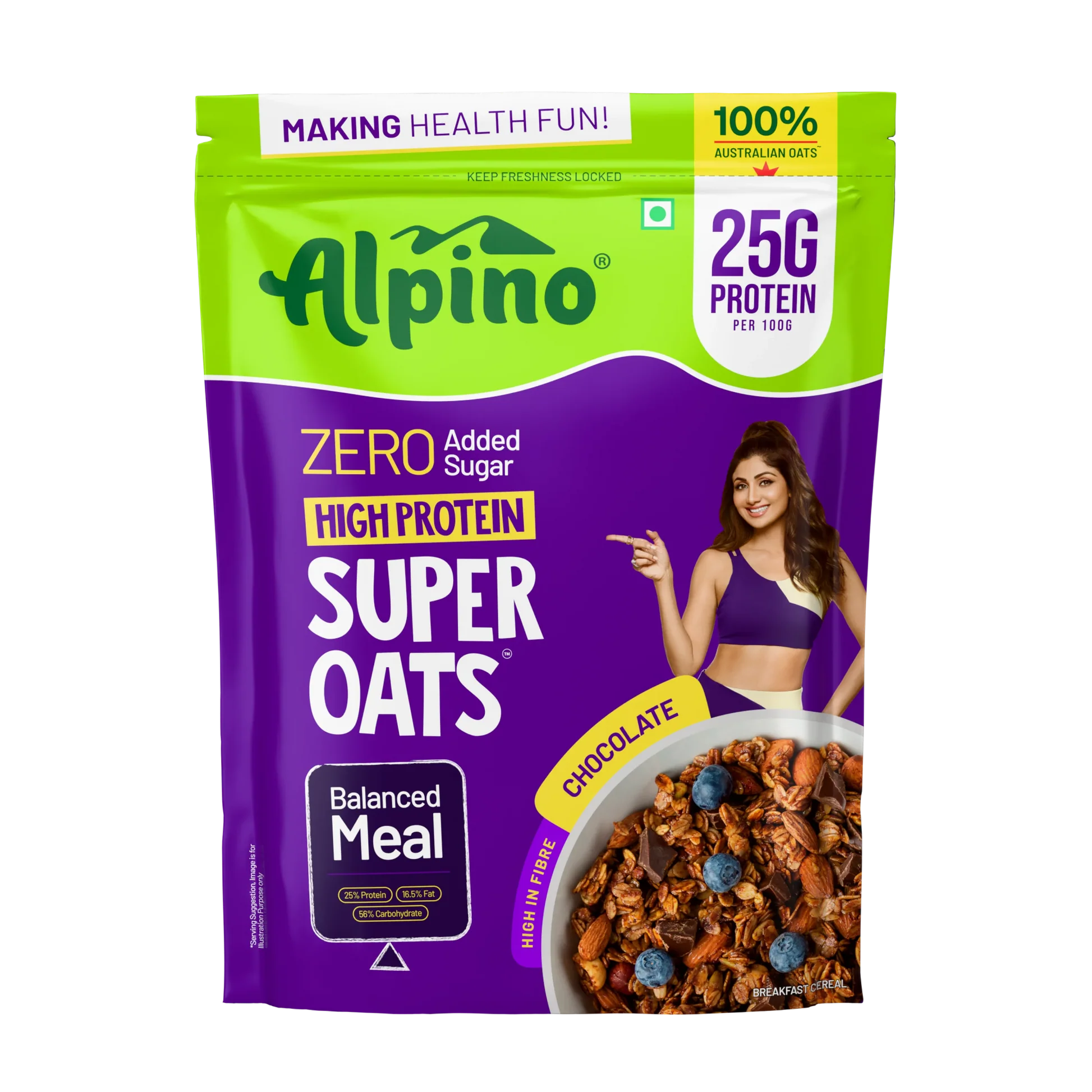 ALPINO 25 Gram High Protein Super Oats Chocolate
