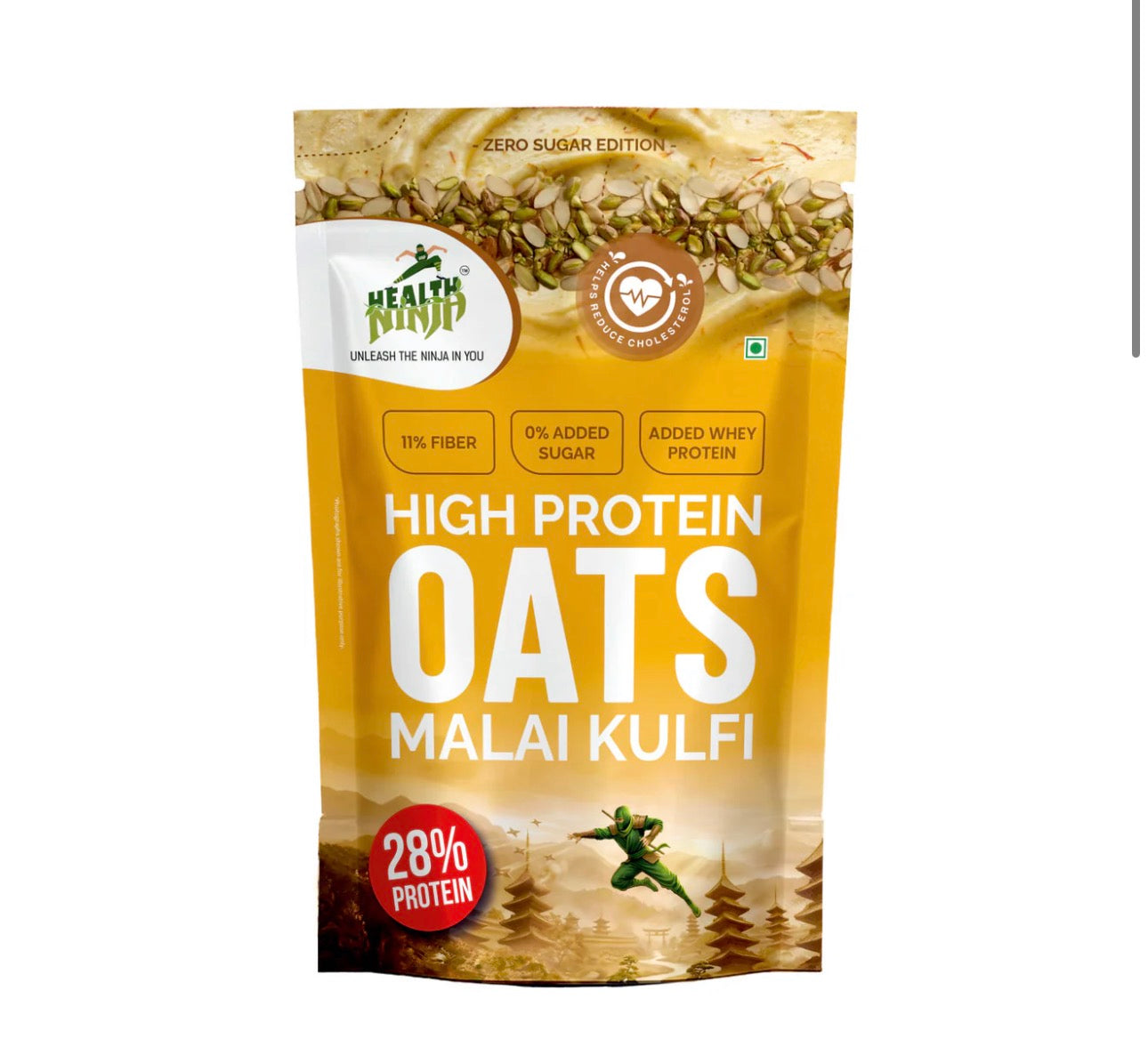 Zero Sugar High Protein Malai Kulfi Oats Health Ninja 900gm Main image