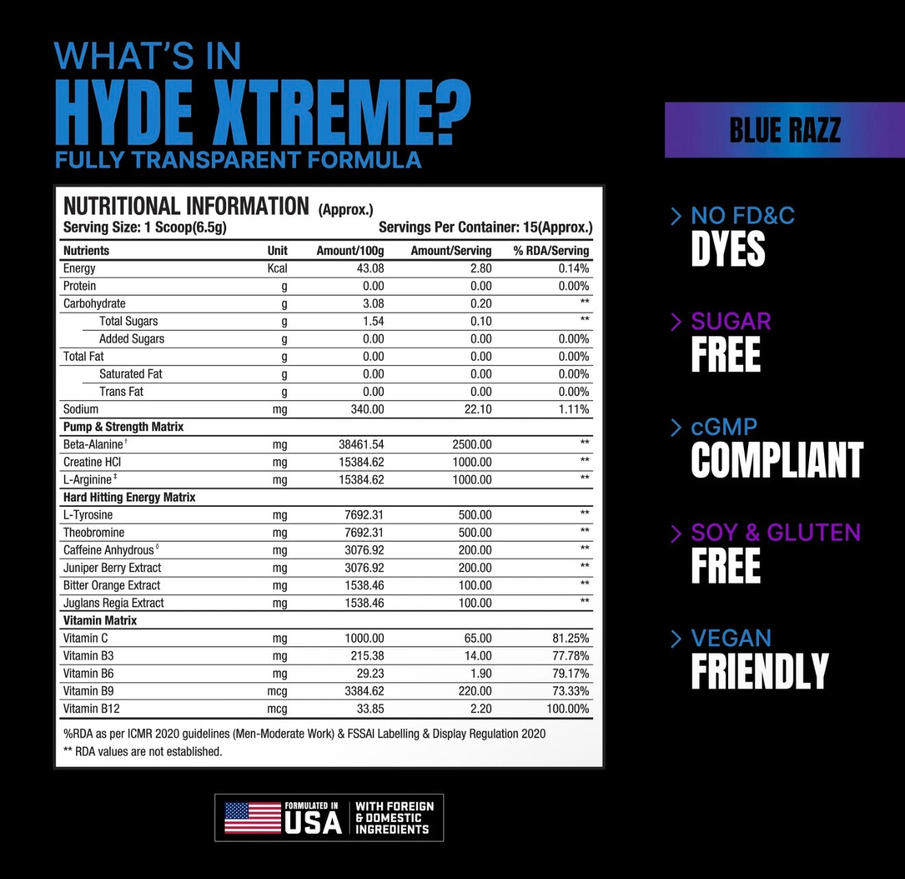Prosupps Hyde Xtreme Pre Workout