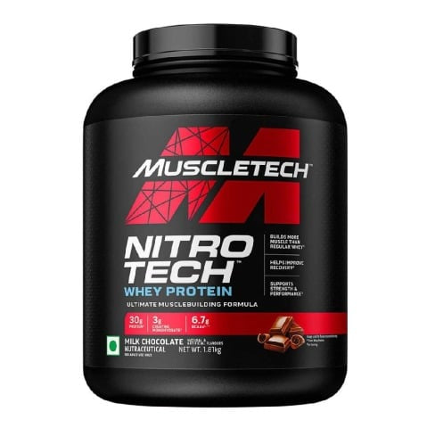 MuscleTech NitroTech Whey Protein, 1.82 kg (4 lb), Milk Chocolate - India