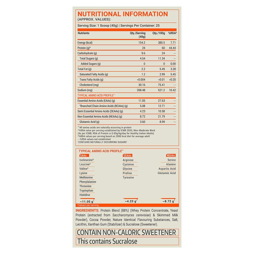 Fuel One Whey Protein Powder, 1 kg (2.2 lb)