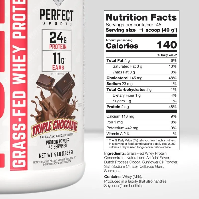 Perfect Sports Diesel Grass-Fed – FUEL Whey Protein – 24g Protein | Made in CANADA