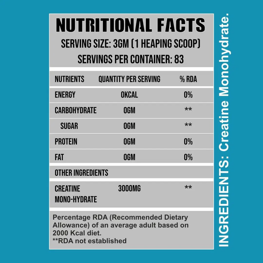 RIPPED UP NUTRITION CREATINE Monohydrate- Micronized