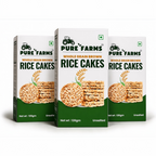 Pure farms Whole Grain Brown Rice Cakes Pack of 3 (120gm each)