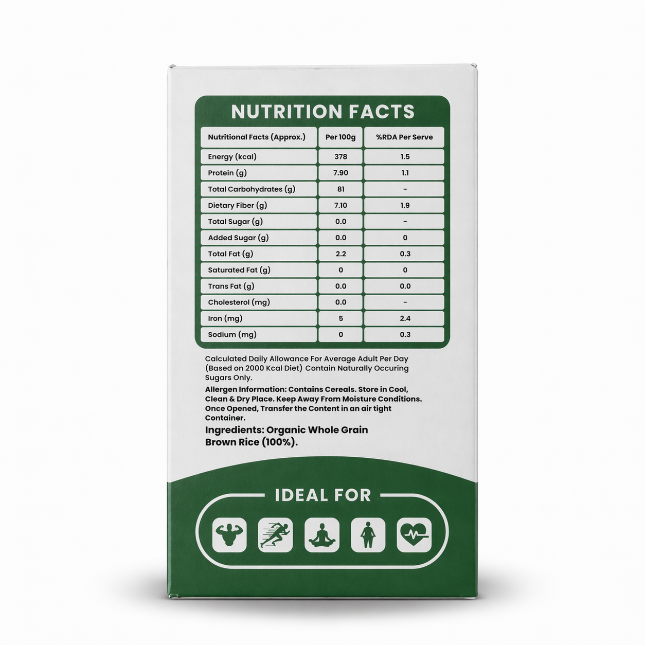 Pure farms Whole Grain Brown Rice Cakes Pack of 3 (120gm each) Secondary image