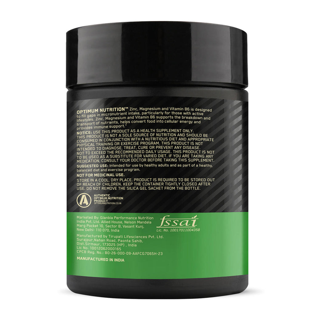 ON (Optimum Nutrition) Zinc Magnesium Aspartate (ZMA), 60 capsules