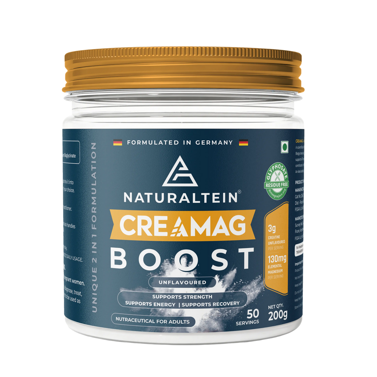 NATURLTEIN CREAMAG BOOST - UNFLAVOURED 50 serving Main image
