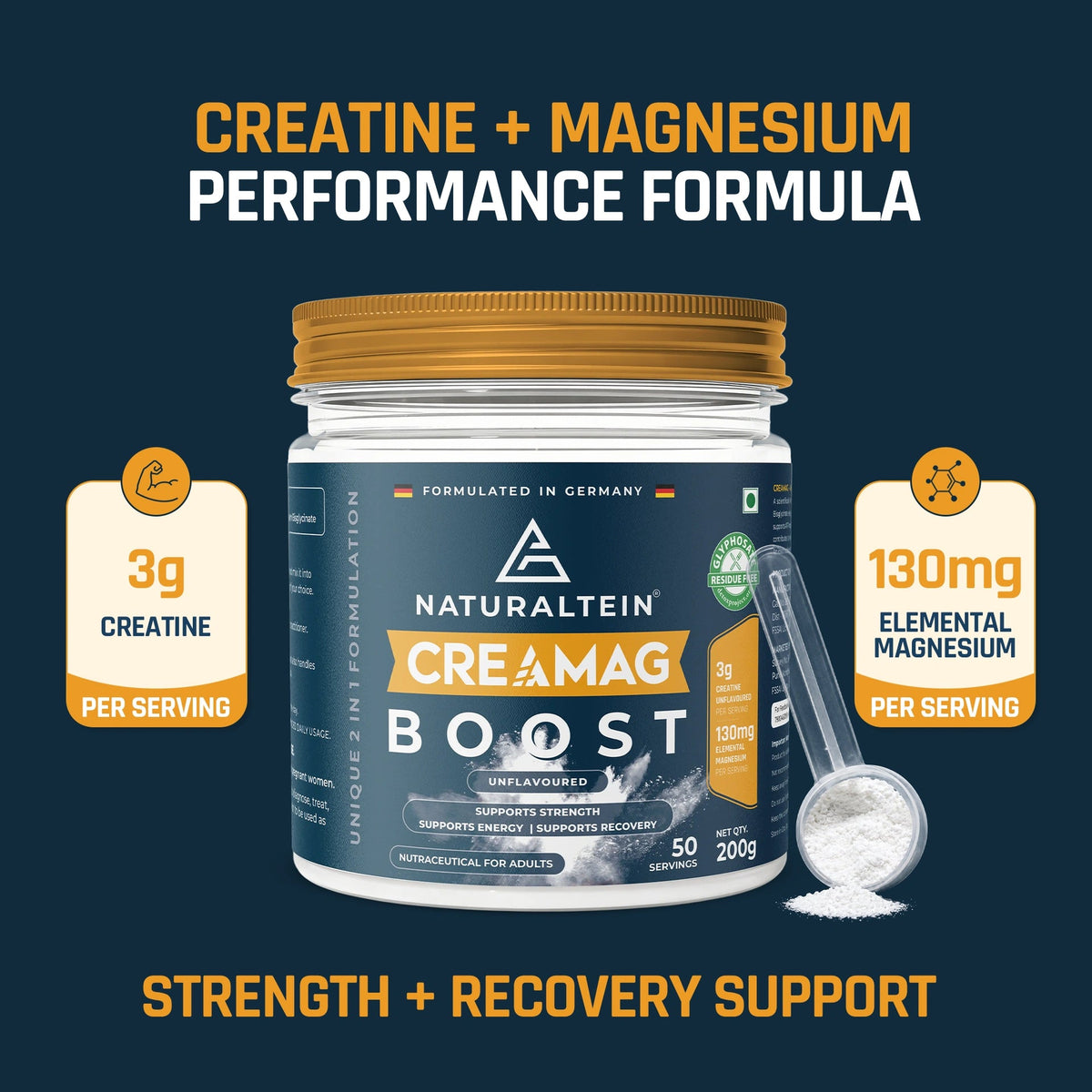 NATURLTEIN CREAMAG BOOST - UNFLAVOURED 50 serving
