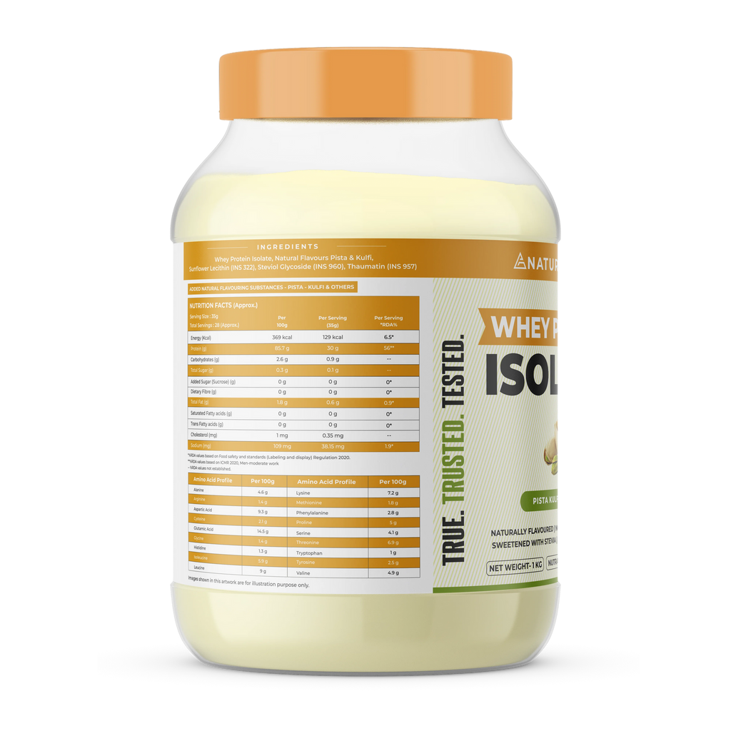 Natural Whey Protein Isolate –  (30g protein)