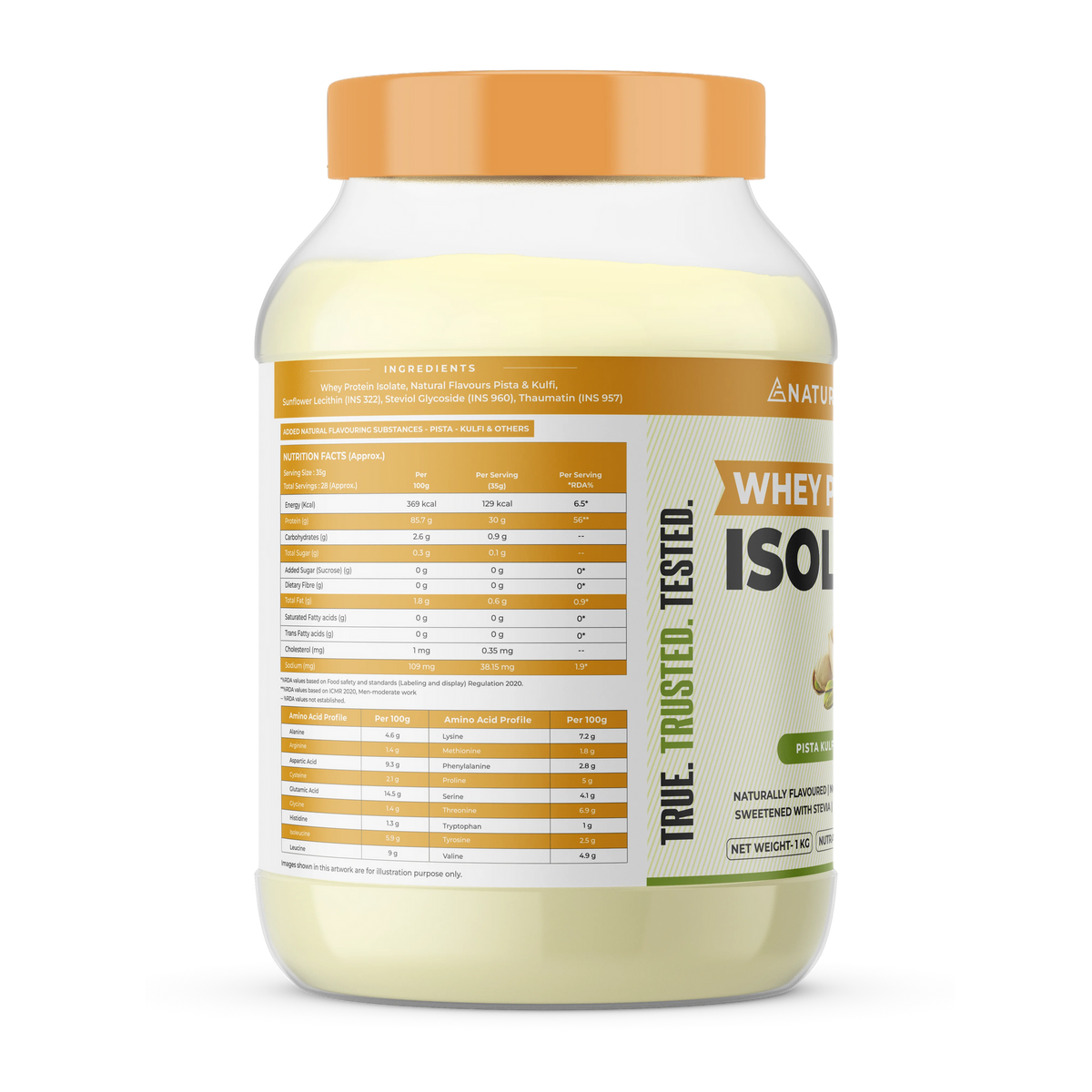 Natural Whey Protein Isolate –  (30g protein)