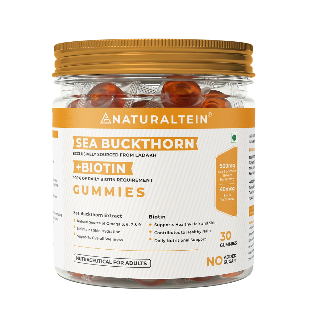 NATURALTEIN Sea Buckthorn + Biotin Gummies (30 Gummies)