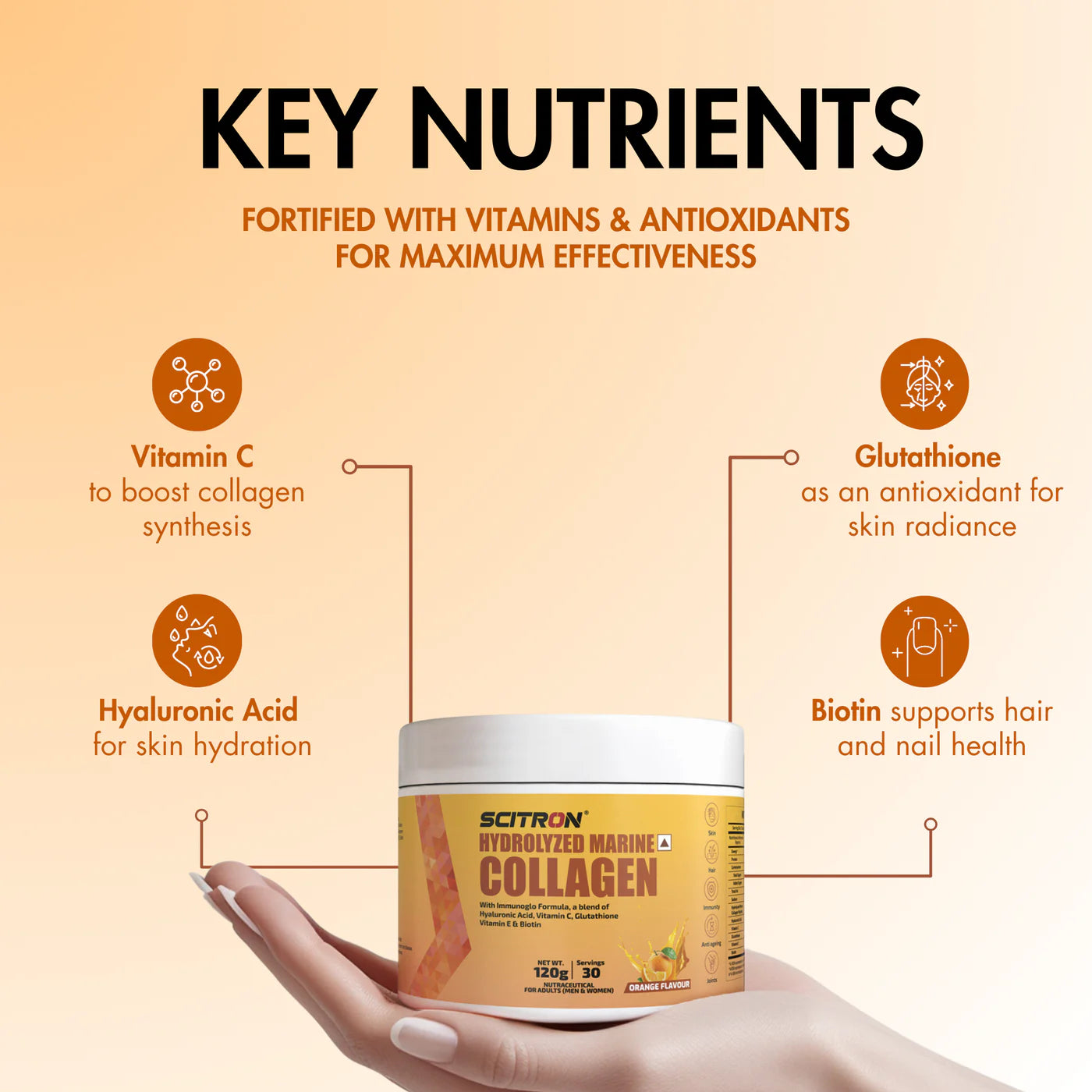 Scitron Hydrolyzed Marine Collagen Peptides 120g