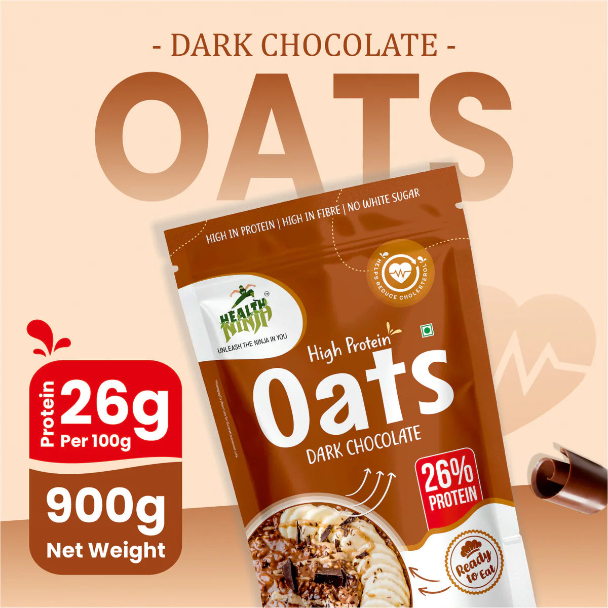 High Protein Health Ninja Oats | 900 gm Main image
