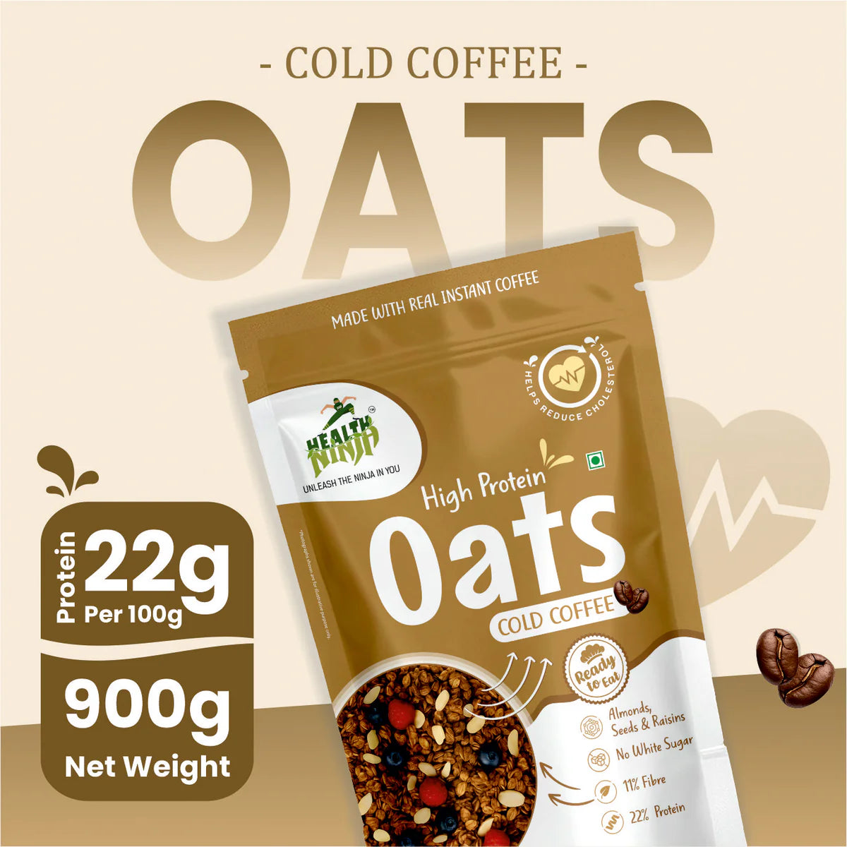 High Protein Health Ninja Oats | 900 gm