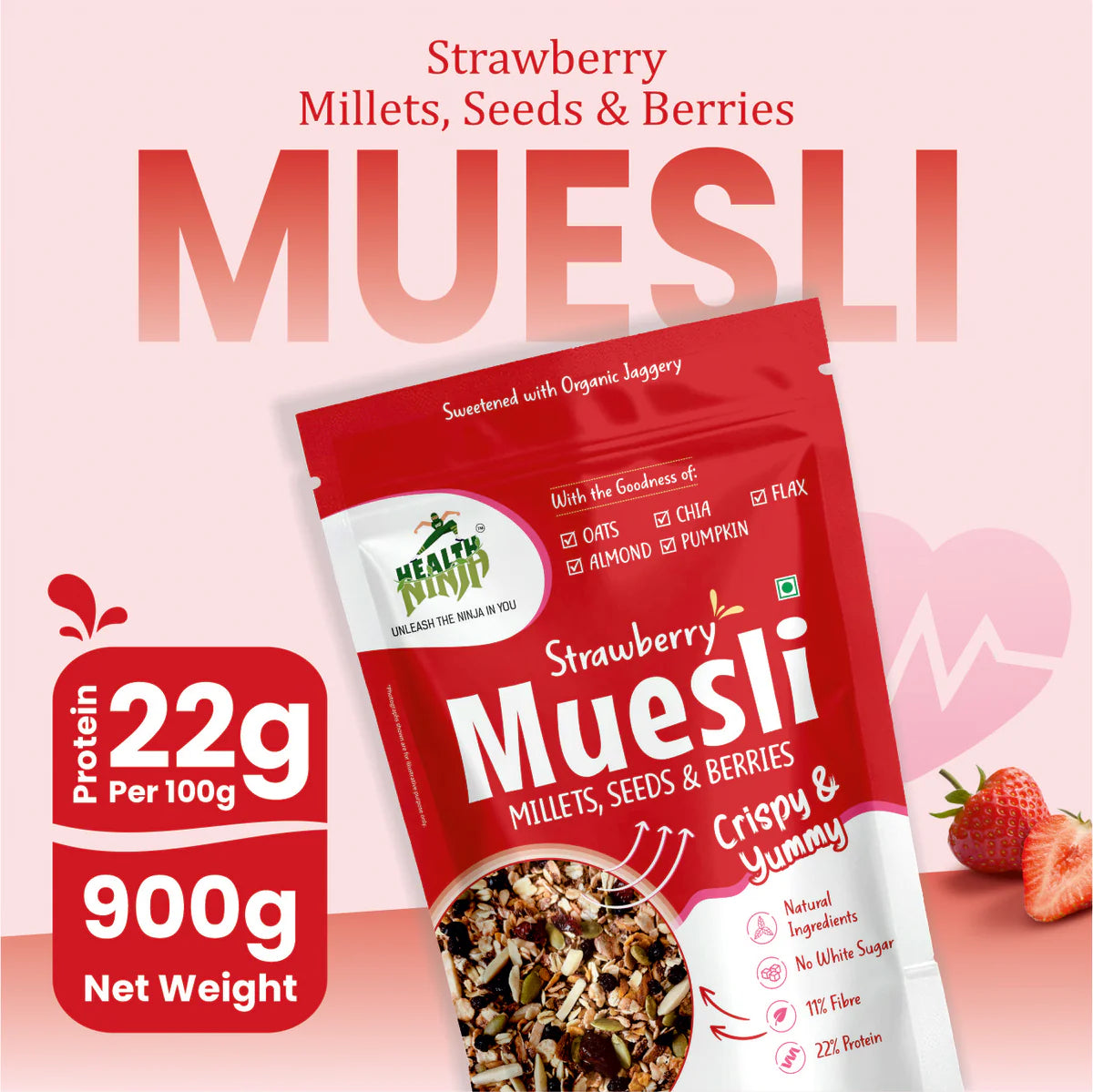 High Protein Health Ninja Muesli |900gm Secondary image