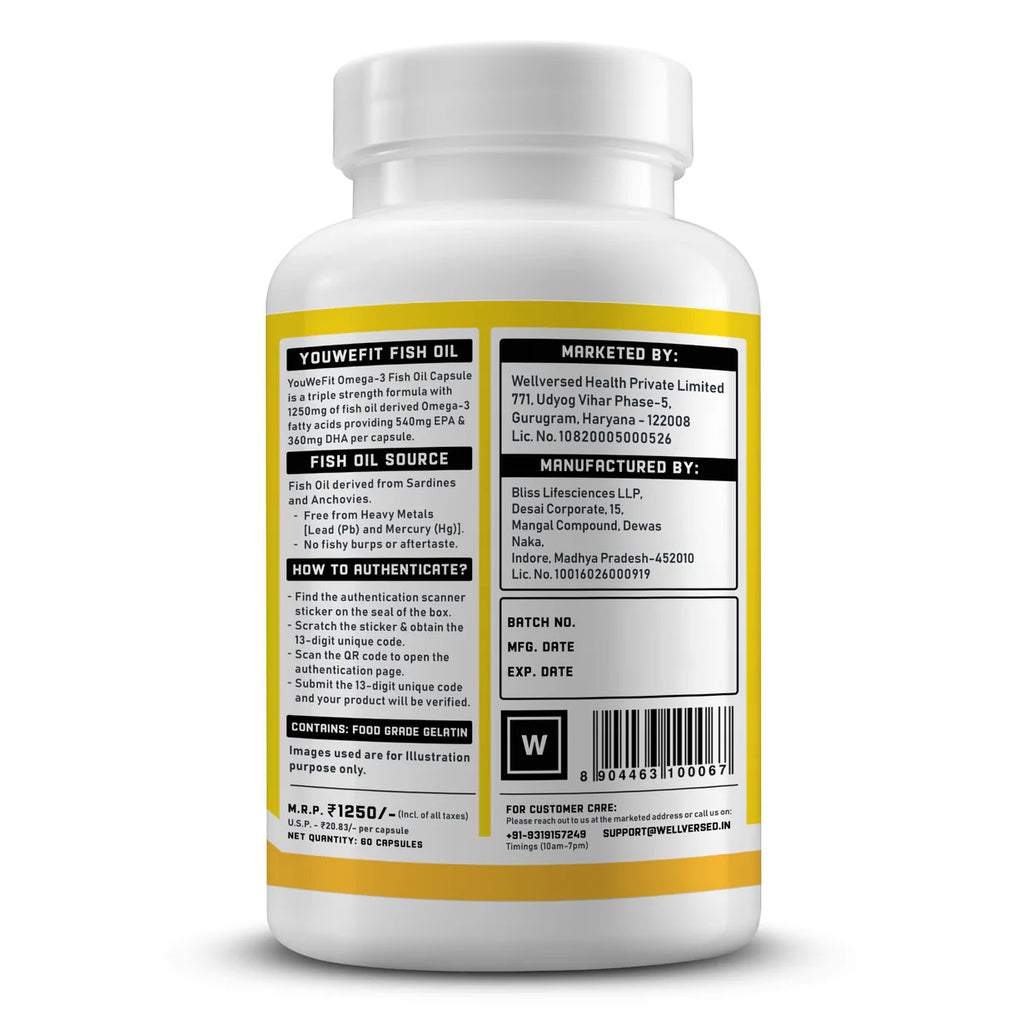 Wellversed YouWeFit Omega-3 Fish Oil