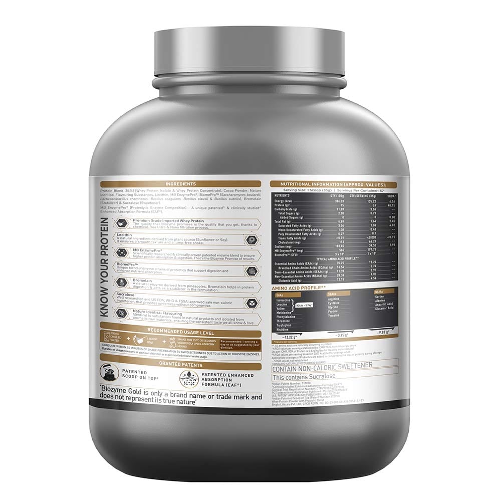 MuscleBlaze Biozyme Gold 100% Whey